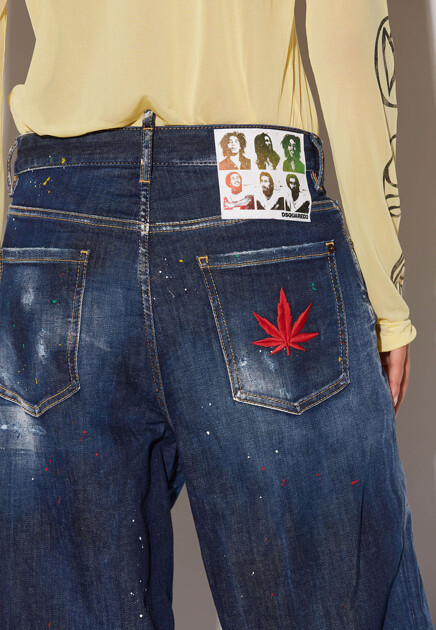 Широкие джинсы DSQUARED2 - ИТАЛИЯ