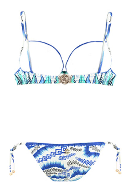 Синий купальник с золотистым декором ROBERTO CAVALLI