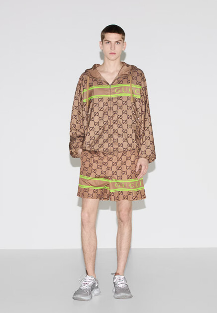 Ветровка с логотипированным принтом GUCCI - ИТАЛИЯ