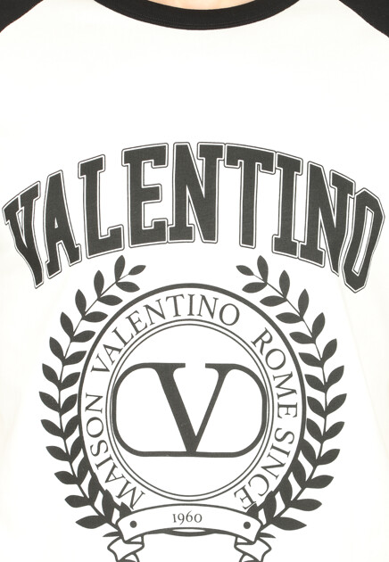 Футболка VALENTINO  - Хлопок - цвет белый
