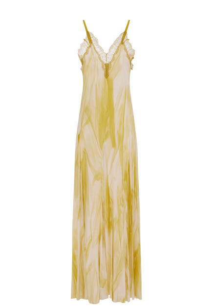 Струящееся платье с кружевом ELISABETTA FRANCHI