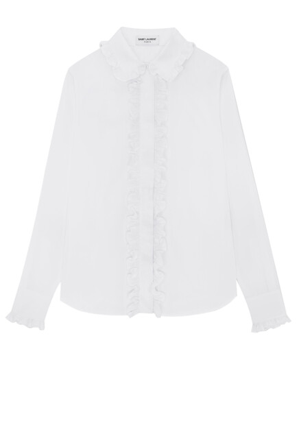 Блуза с рюшами SAINT LAURENT