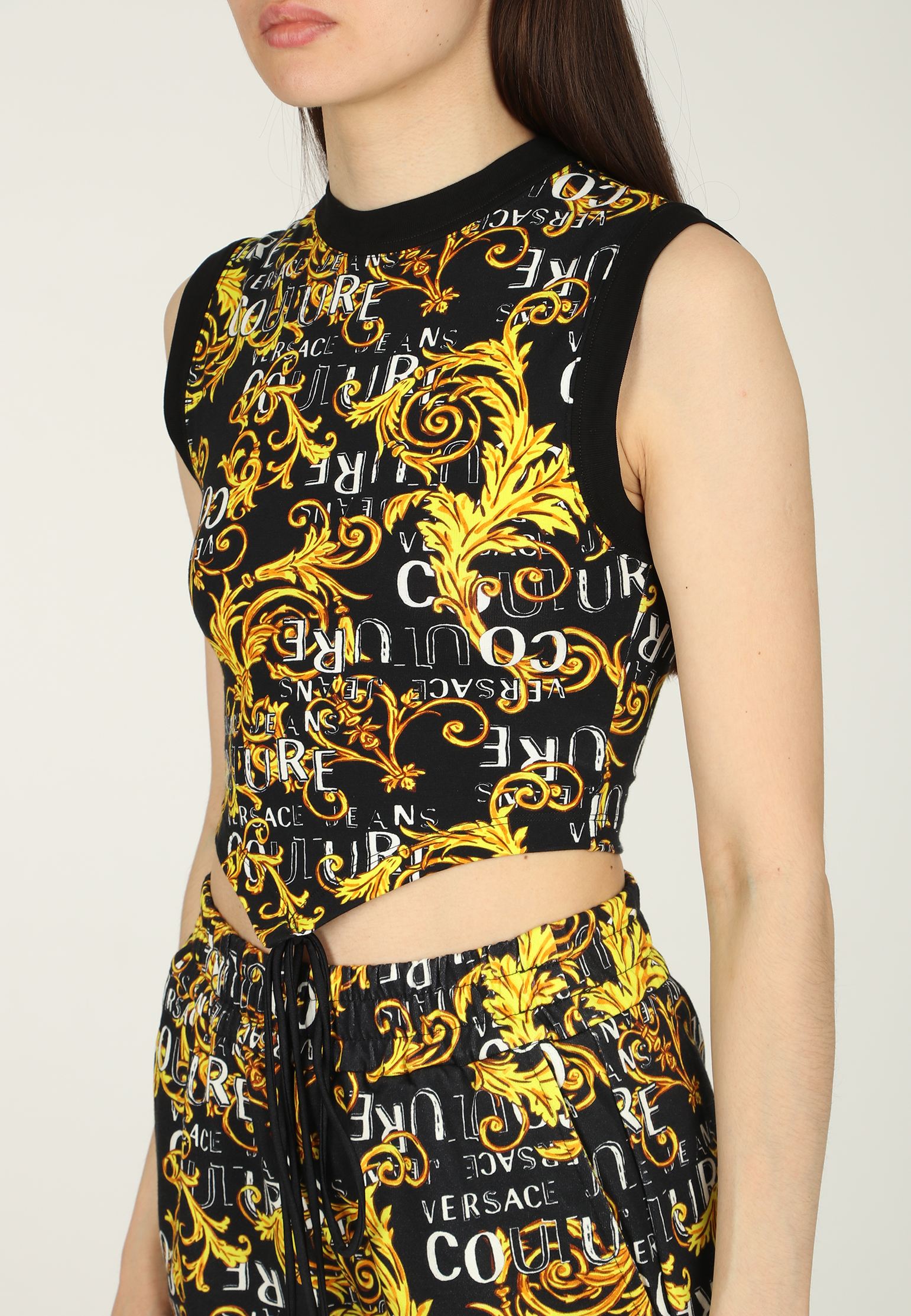 Топ VERSACE JEANS COUTURE  - Хлопок - цвет черный