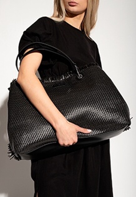 Сумка-шоппер myea bag из плетеной соломки EMPORIO ARMANI