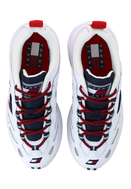 Кроссовки TOMMY HILFIGER  - Кожа, Пластик - цвет красный