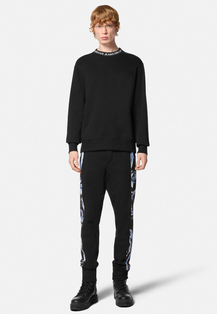 Свитшот с жаккардовым мотивом Institutional Logo VERSACE JEANS COUTURE - ИТАЛИЯ