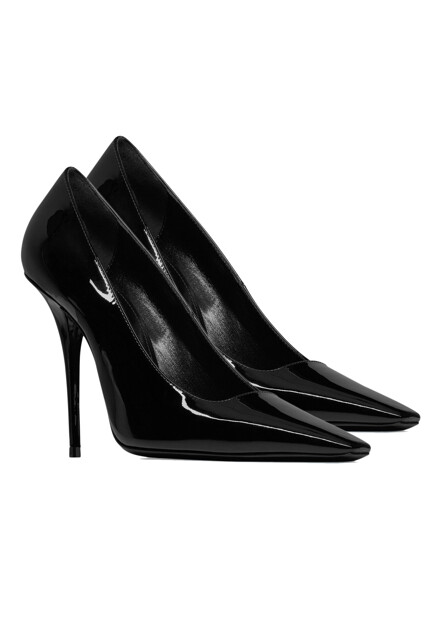Черные лодочки на шпильке SAINT LAURENT