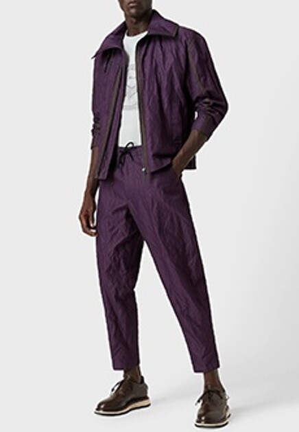 Футболка с фигурной вышивкой GIORGIO ARMANI
