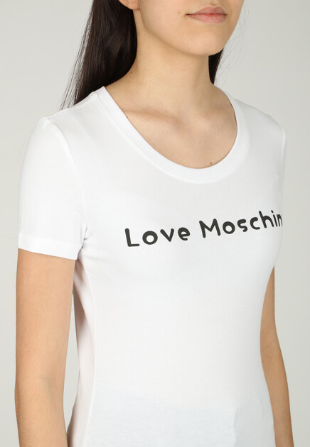 Футболка MOSCHINO Love  - Хлопок - цвет белый