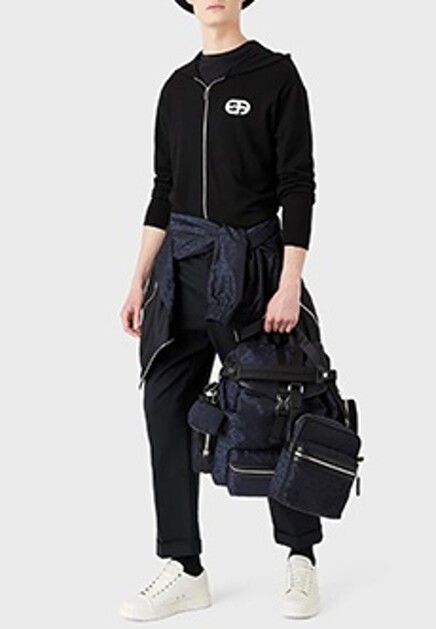Кардиган на молнии с капюшоном  EMPORIO ARMANI