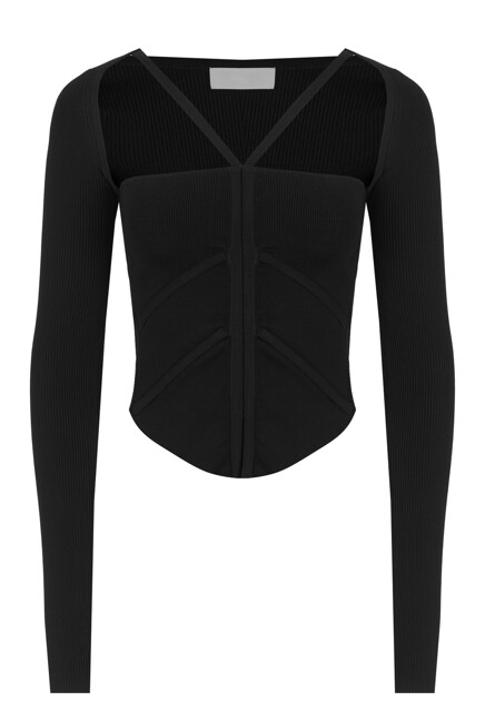 Облегающий топ со съемным рукавом-болеро DION LEE