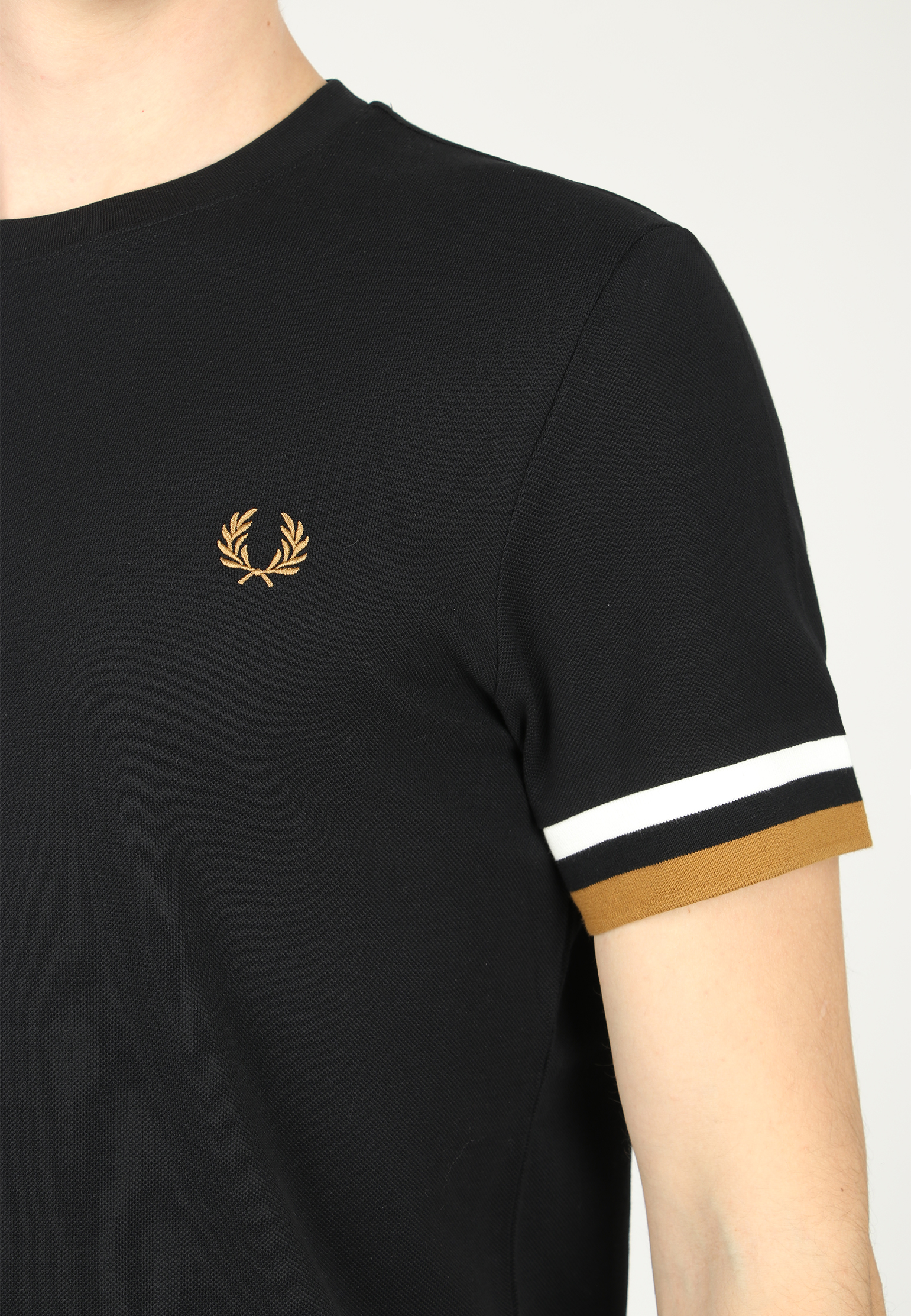 Футболка FRED PERRY  - Хлопок - цвет черный