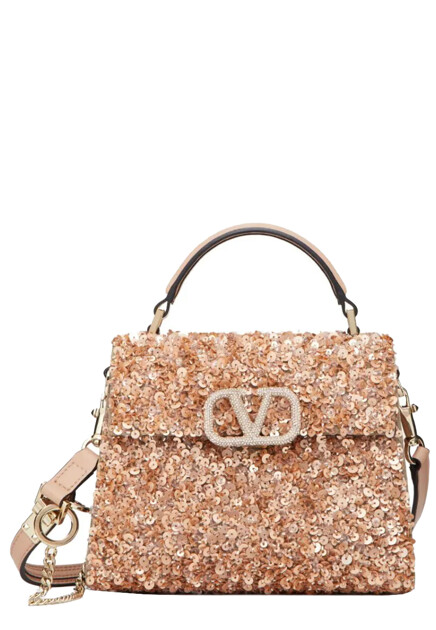 Сумка в пайетках с логотипом  VALENTINO