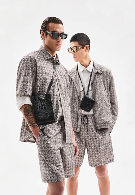 Шорты с кулиской на поясе EMPORIO ARMANI - ИТАЛИЯ