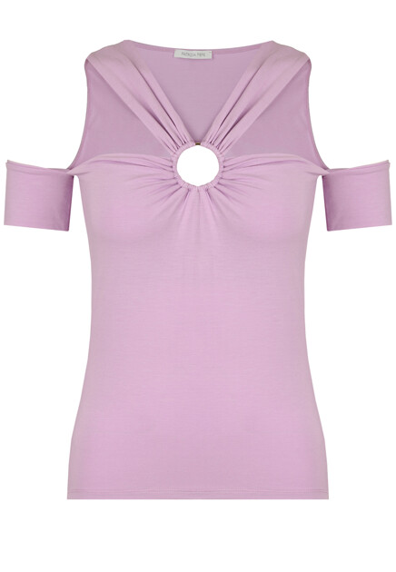 Фигурный топ из вискозы  PATRIZIA PEPE
