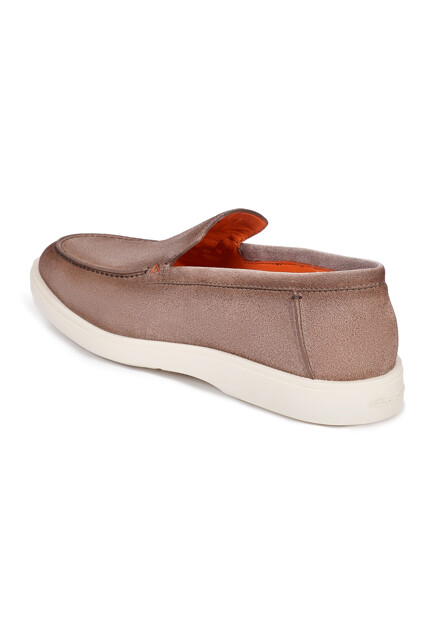 Лоферы SANTONI  - Замша - цвет коричневый