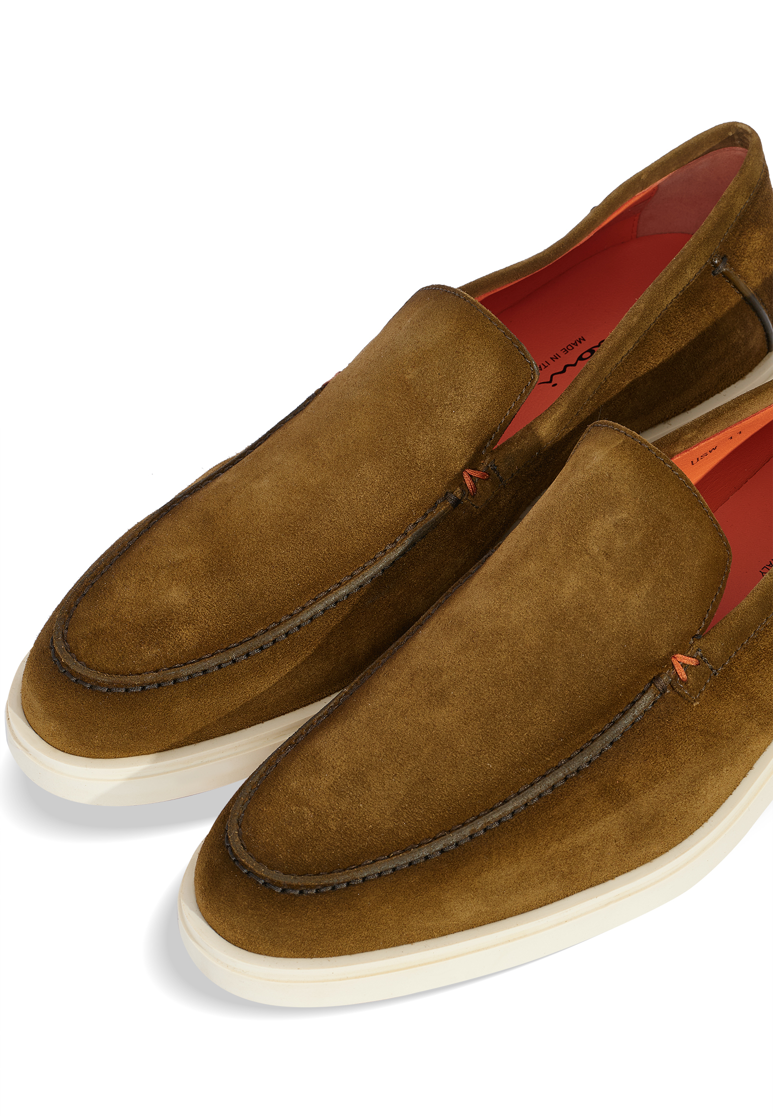 Лоферы SANTONI  - Замша - цвет зеленый