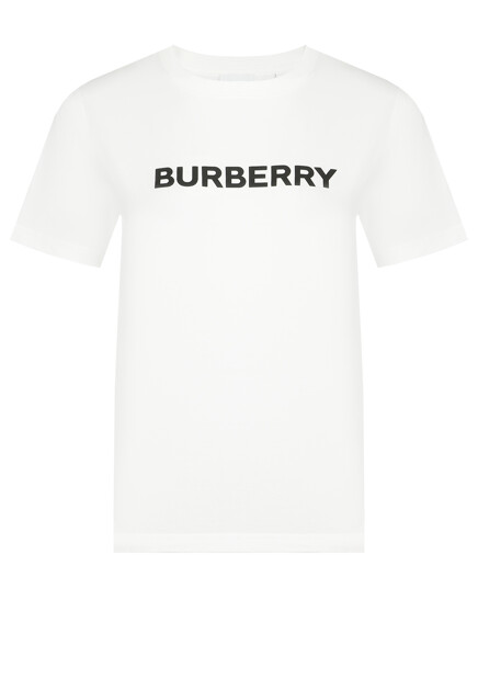 Хлопковая футболка с логотипом BURBERRY