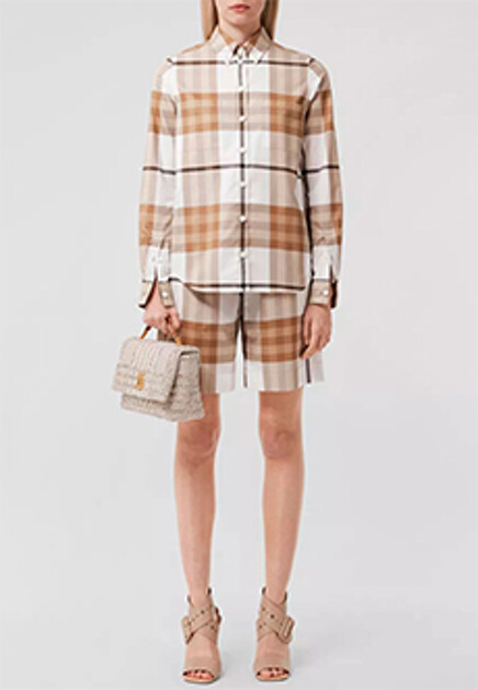 Клетчатая рубашка прямого кроя BURBERRY