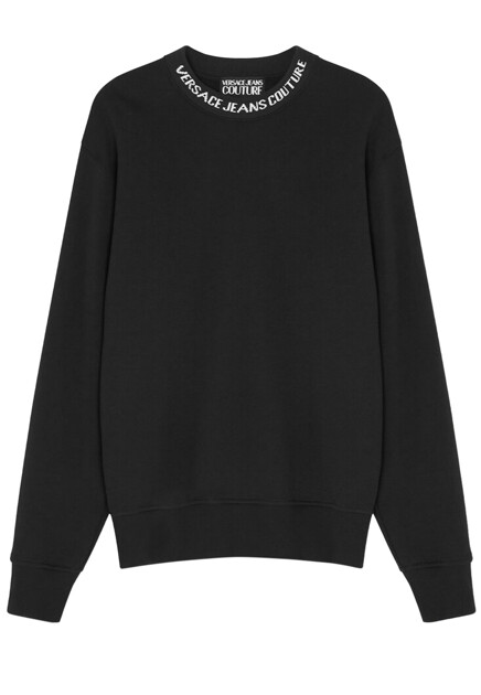 Свитшот с жаккардовым мотивом Institutional Logo VERSACE JEANS COUTURE