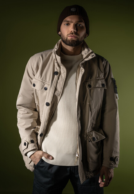 Куртка STONE ISLAND  - Полиэстер, Полиамид - цвет бежевый