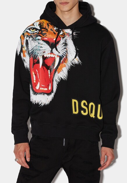 Худи с изображением тигра DSQUARED2