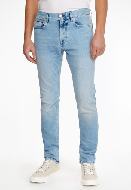 Зауженные джинсы из смесового хлопка TOMMY JEANS