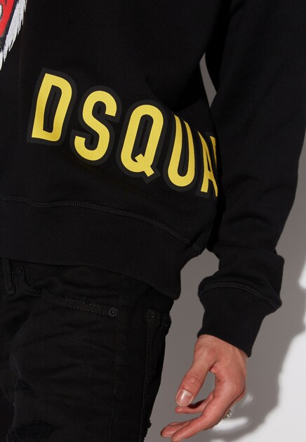 Худи DSQUARED2  - Хлопок - цвет черный