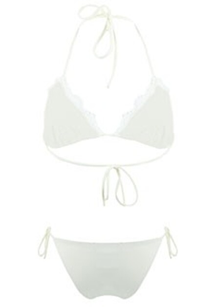 Белый купальник с кружевом ERMANNO SCERVINO