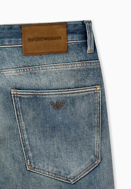 Джинсы EMPORIO ARMANI  - Хлопок - цвет синий