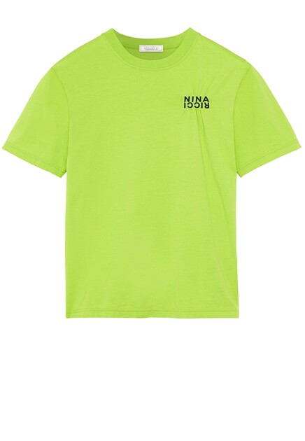 Футболка из хлопкового джерси с вышивкой NINA RICCI