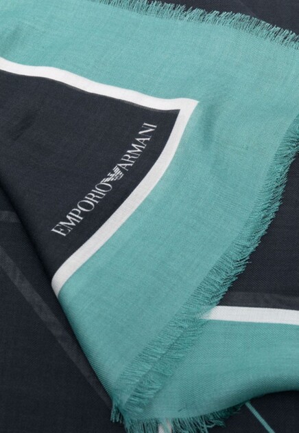 Палантин с контрастным декором EMPORIO ARMANI - ИТАЛИЯ