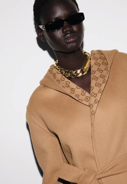 Двустороннее пальто с капюшоном GUCCI