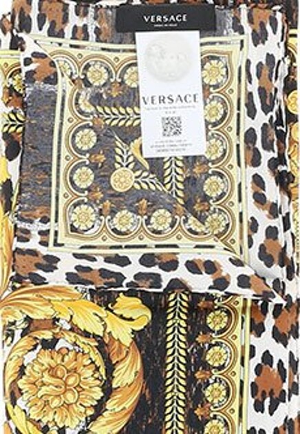 Платок с леопардовым принтом VERSACE