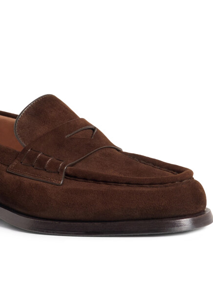 Замшевые лоферы SANTONI