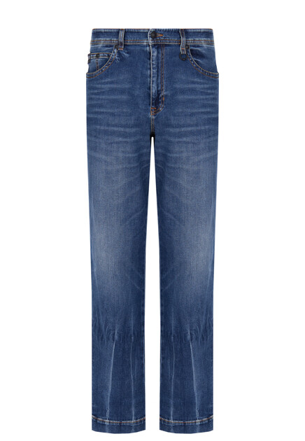 Джинсы с эффектом потёртостей VERSACE JEANS COUTURE