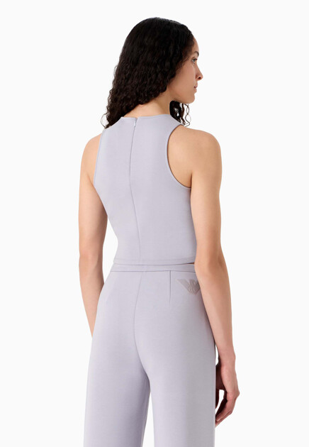 Топ EMPORIO ARMANI  - Вискоза, Полиэстер - цвет фиолетовый