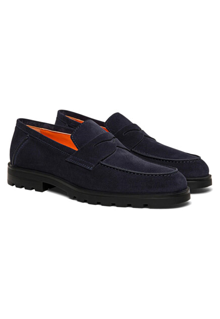 Замшевые лоферы SANTONI