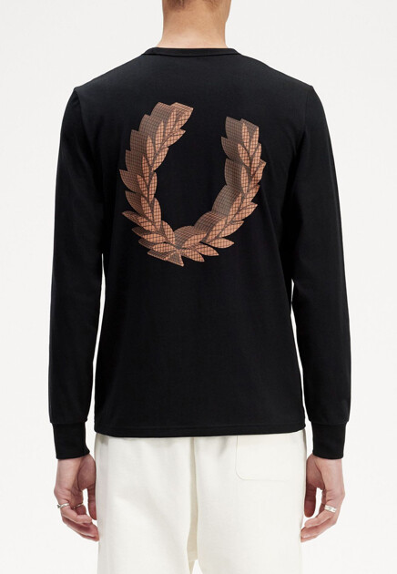 Лонгслив с принтом на спине FRED PERRY - ВЕЛИКОБРИТАНИЯ