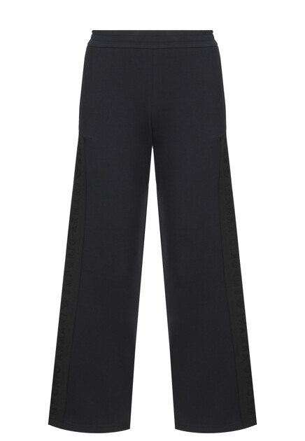 Широкие брюки из смесового хлопка EMPORIO ARMANI