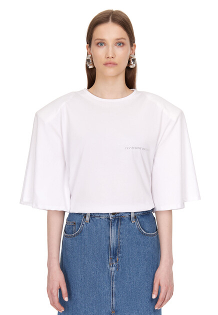 Футболка ALEXANDRE VAUTHIER  - Хлопок - цвет белый
