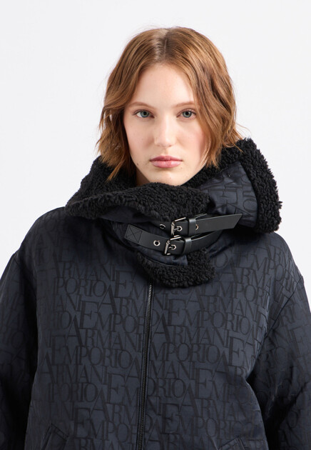 Куртка EMPORIO ARMANI  - Полиамид, Шерсть - цвет черный