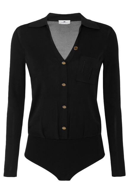 Боди из глянцевой вискозы ELISABETTA FRANCHI