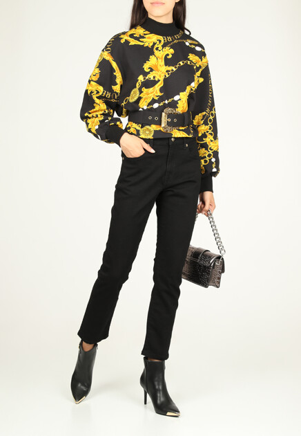 Укороченный свитшот с узором VERSACE JEANS COUTURE - ИТАЛИЯ