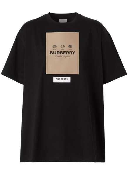 Хлопковая футболка с принтом  BURBERRY