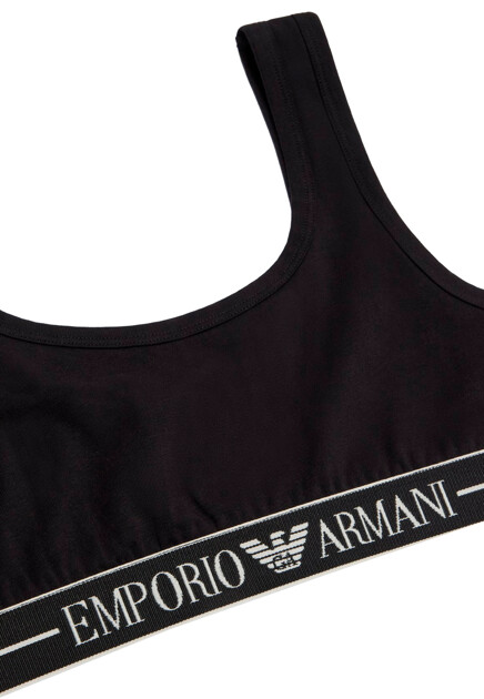 Бюстгальтер EMPORIO ARMANI Underwear  - Хлопок - цвет черный
