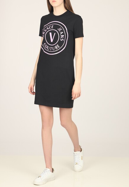 Повседневное платье с логотипом VERSACE JEANS COUTURE - ИТАЛИЯ