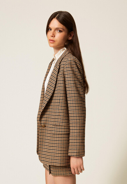 Однобортный пиджак прямого кроя TWINSET Milano