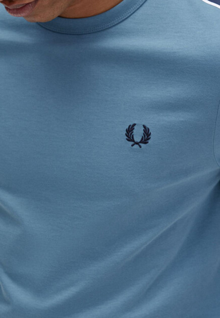 Футболка FRED PERRY  - Хлопок - цвет голубой
