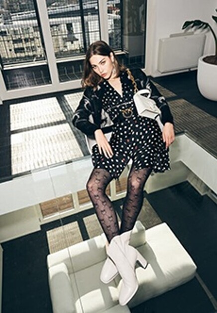Платье с принтом PINKO